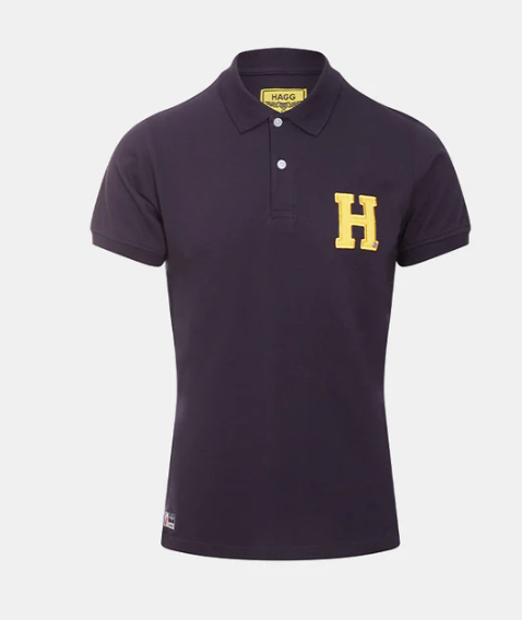 HAGG - POLO MANCHES COURTES HOMME MARINE/ JAUNE