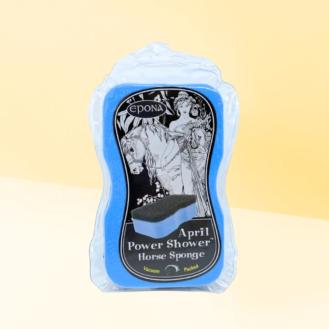 Equine Products France - 2 EN 1 Eponge + Etrille de douche Bleue