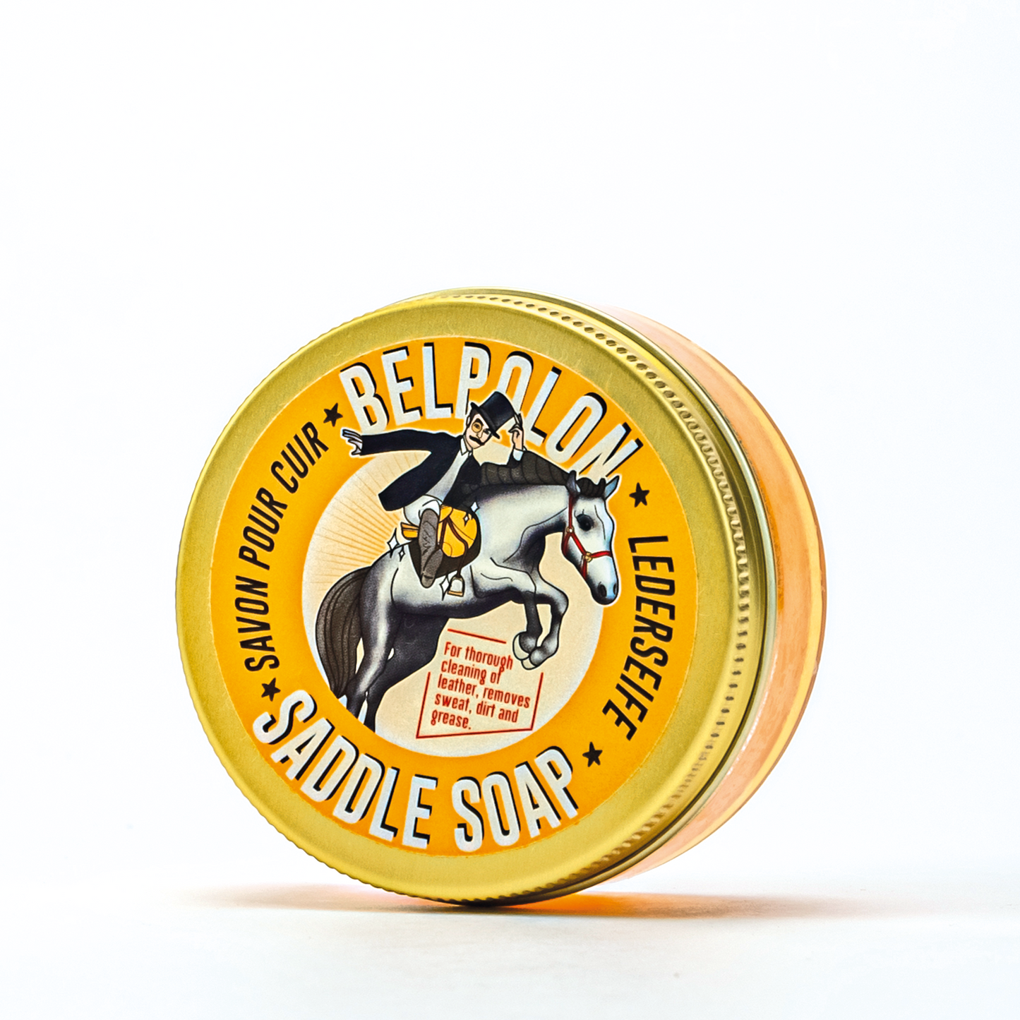 Belpo - "Care package: Embroidered pouch, Liquid leather care spray, Sponge, pig brush (19cm), 75ML grease, 75ml Saddle Soap"