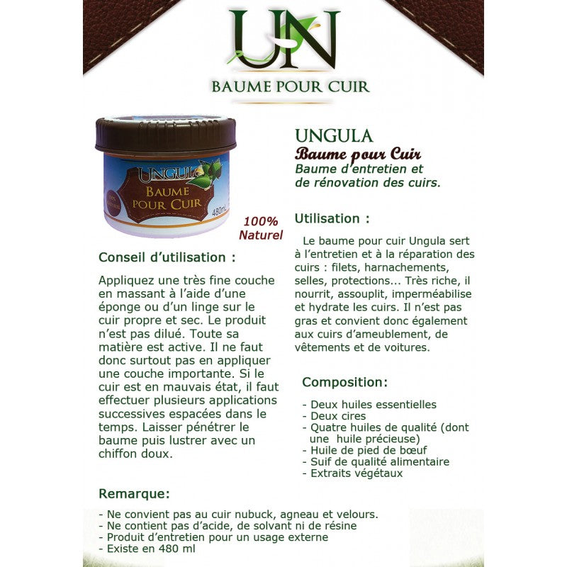 Ungula - Baume Entretien Cuir 480mL