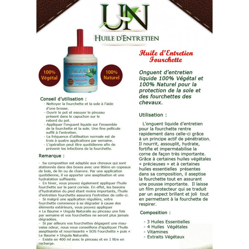 Ungula - Huile entretien fourchette