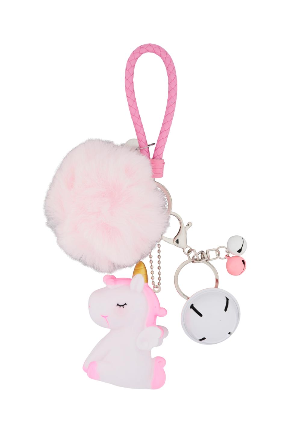 Equipage - Porte-clés pompon licorne