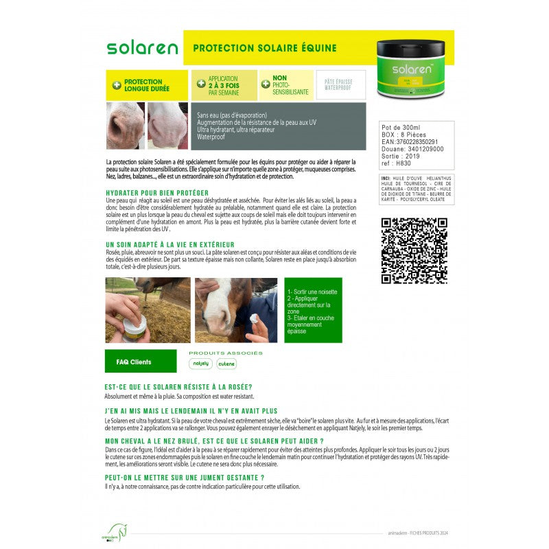 Animaderm - Protection solaire - SOLAREN