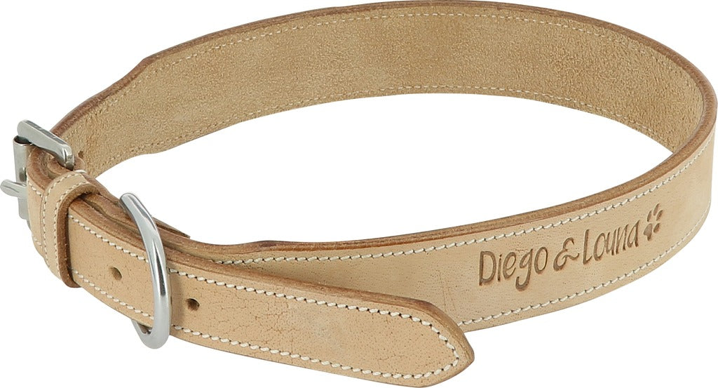 COLLIER CUIR NATUREL DIEGO & LOUNA
