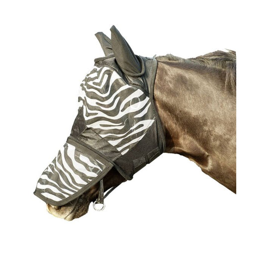 HKM - Masque anti-mouches -Zebra-, protection naseaux Shetland