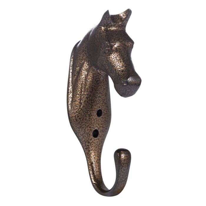 HKM - Porte manteau / Porte filet en tête de cheval aluminium