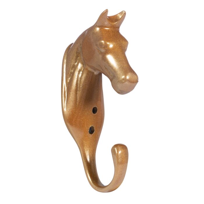 HKM - Porte manteau / Porte filet en tête de cheval aluminium